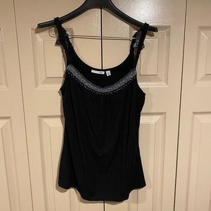 Halogen Black Beaded Tank Top